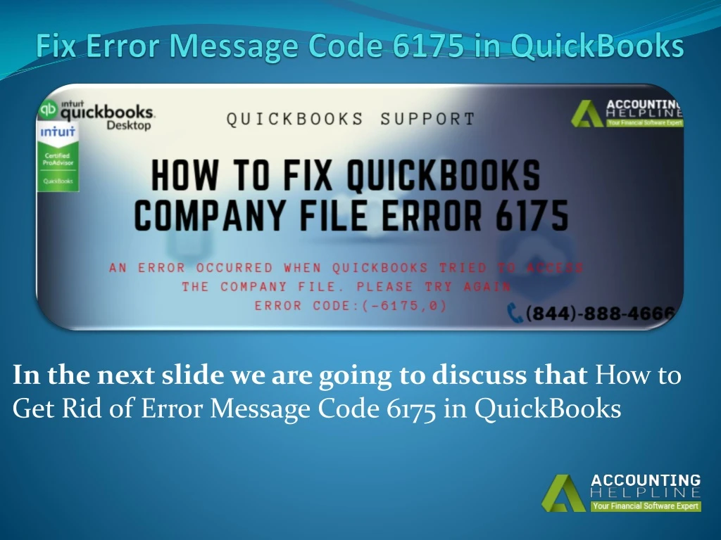 fix error message code 6175 in quickbooks