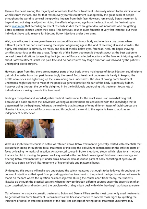 Botox Course - To Make You Familiar With Hidden Strategies Of Botox Treatment