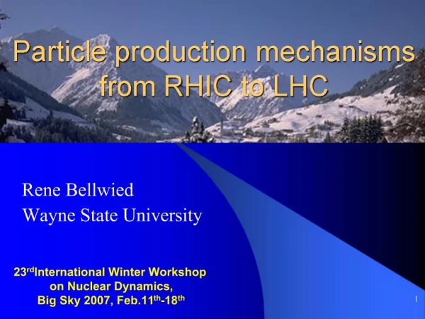 Particle production mechanisms from RHIC to LHC