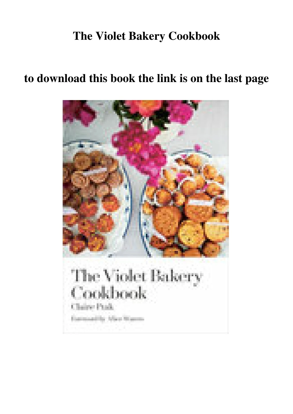 the violet bakery cookbook