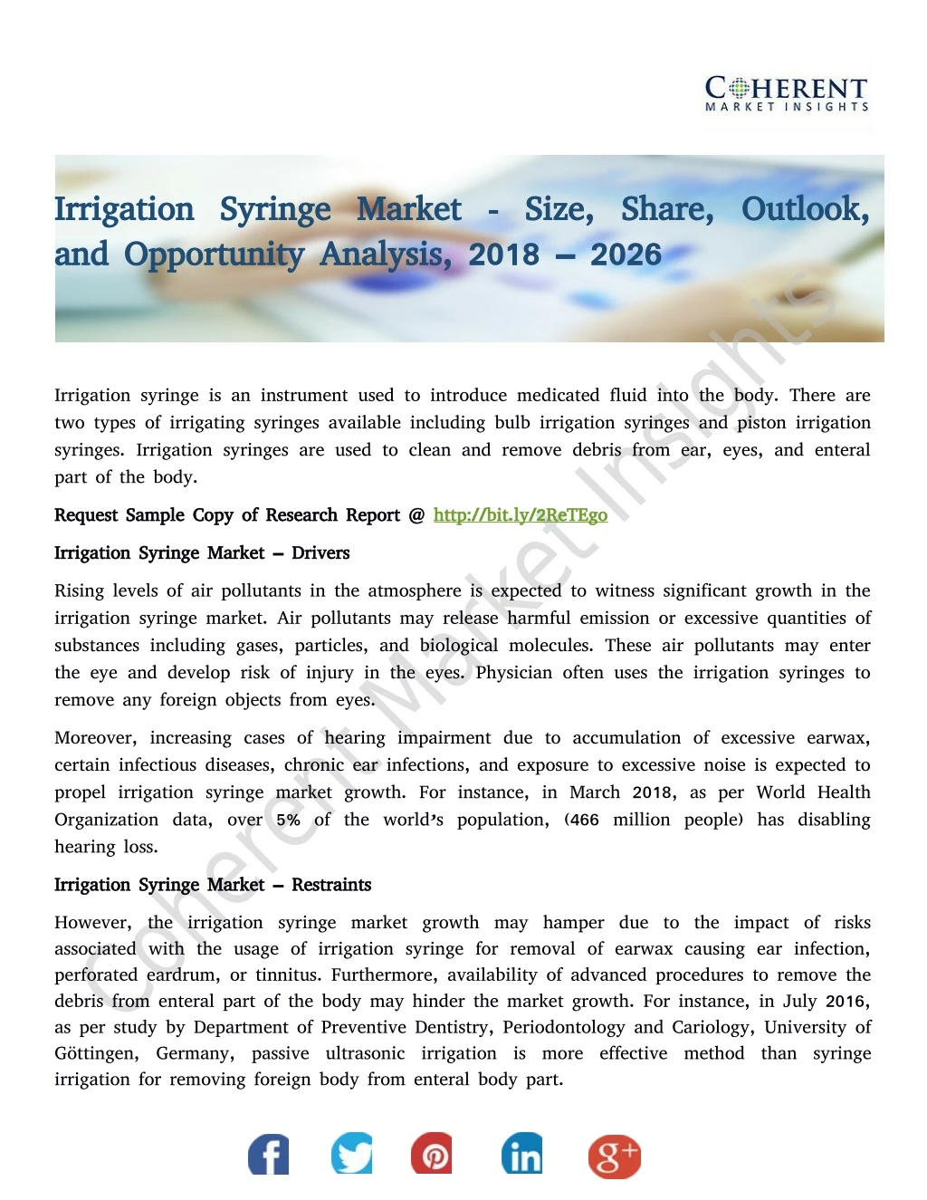 irrigation syringe market size share outlook
