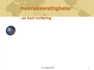 Menneskerettigheter - en kort innf ring - slide 1