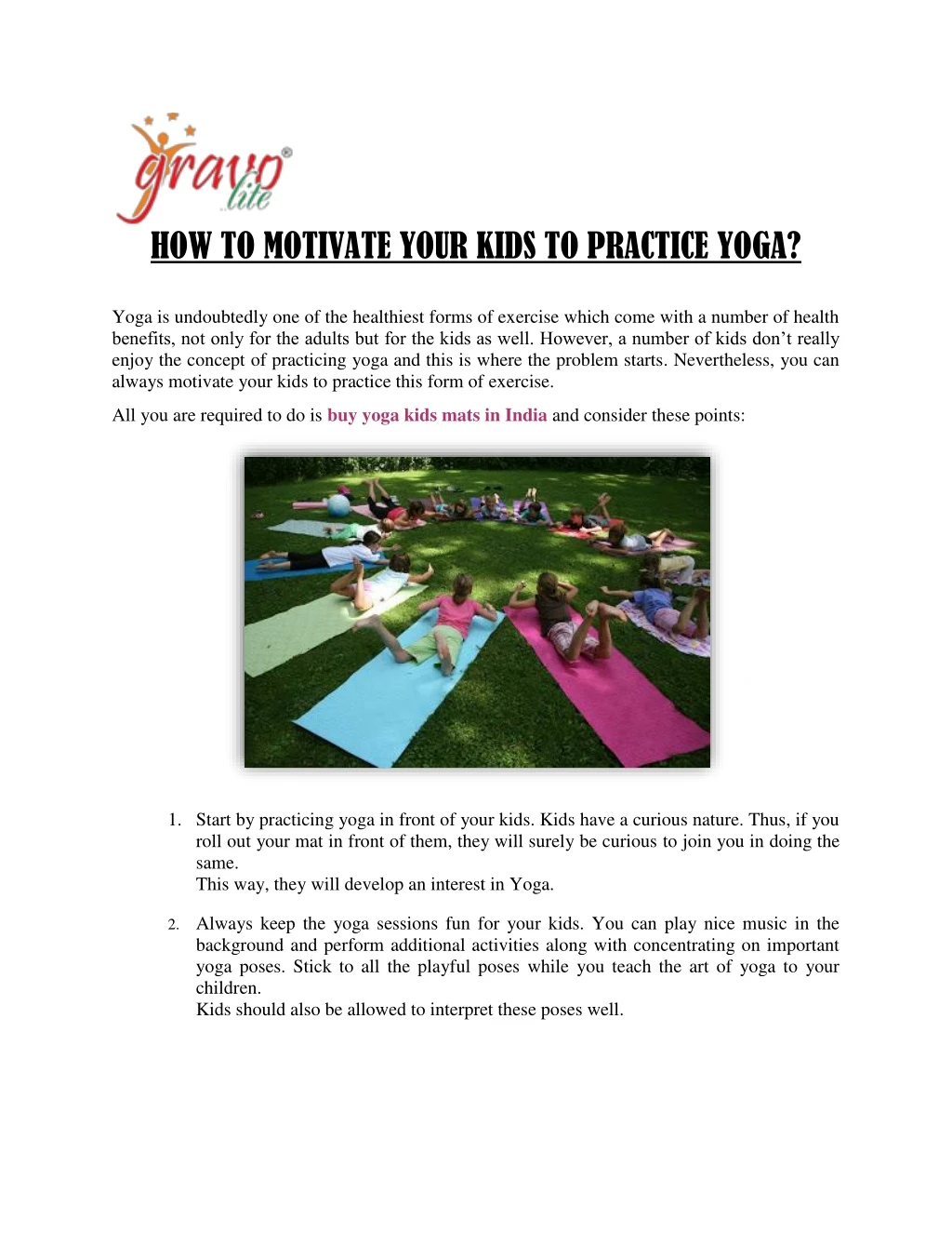how to motivate your kids to practice yoga