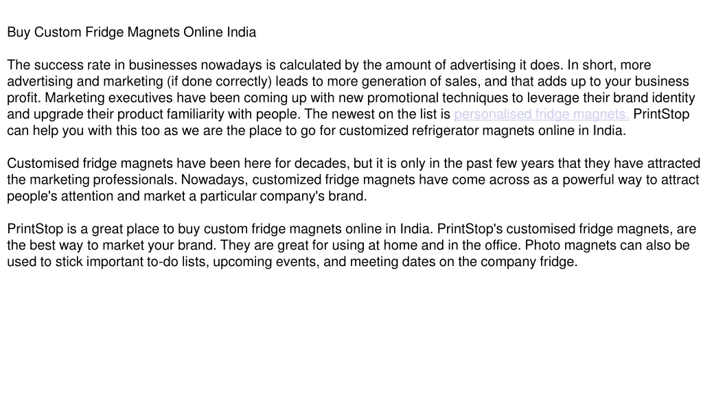 buy custom fridge magnets online india