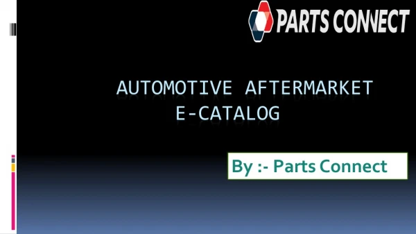 Automotive Aftermarket E-catalog