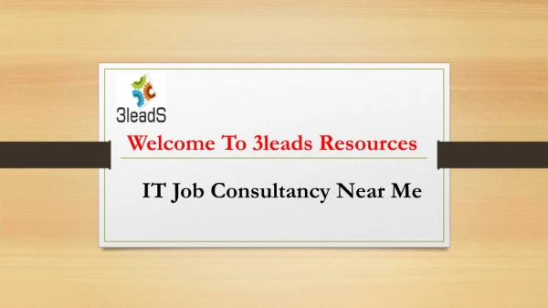 IT Job Consultancy Near Me - 3leads