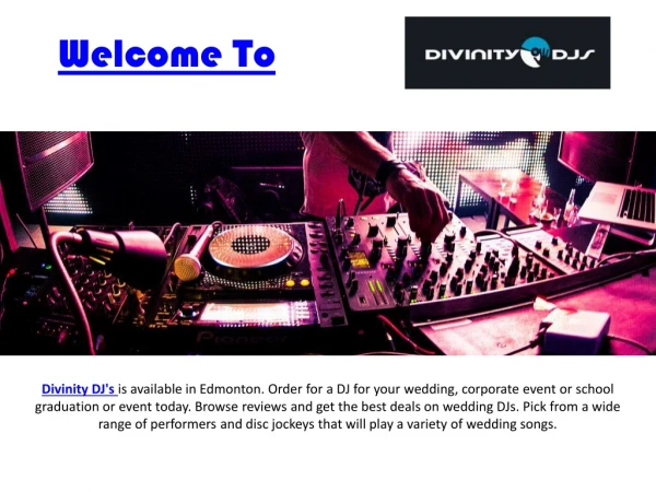 Divinitydjs.com : Edmonton DJ | Edmonton Wedding DJ | Wedding DJ Edmonton