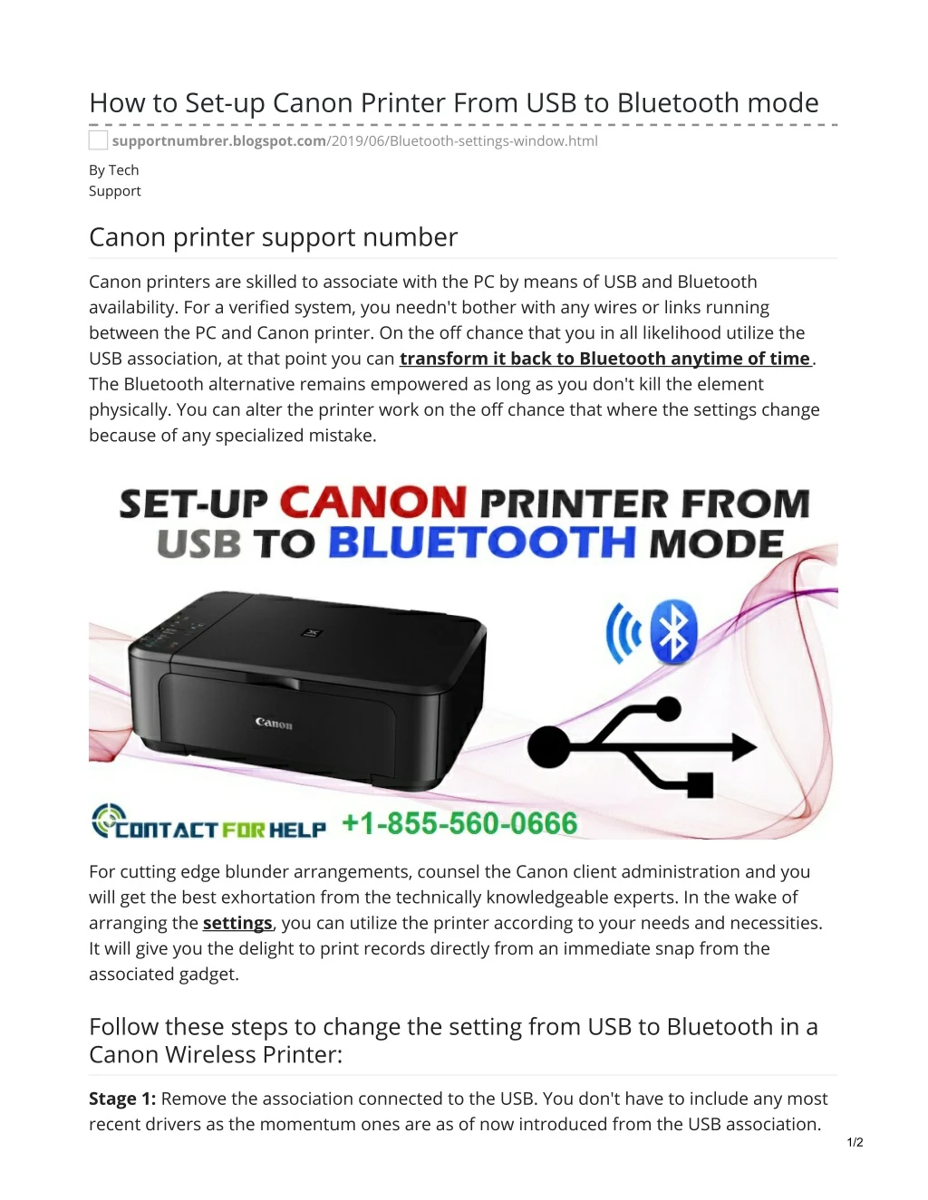 how to set up canon printer from usb to bluetooth