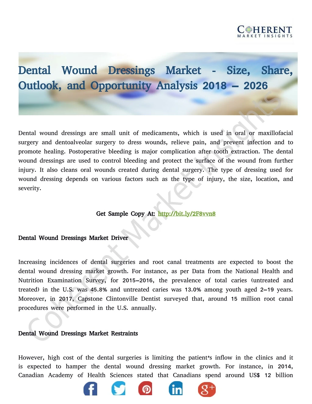 dental wound dressings market size share dental