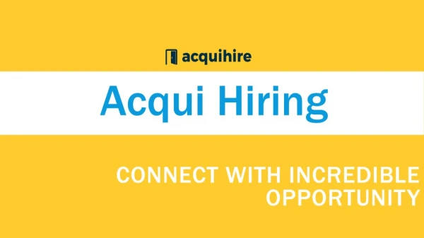 Acqui Hiring | Acquihire