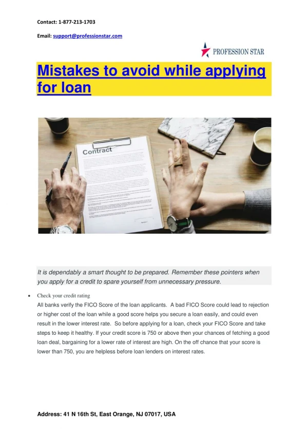 Mistakes to avoid while applying for loan