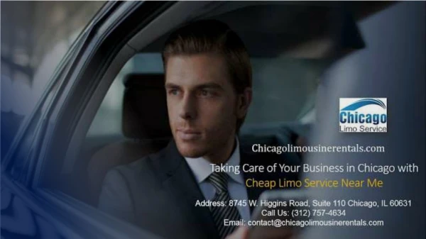 Taking Care of Your Business in Chicago With Limo Service Near Me