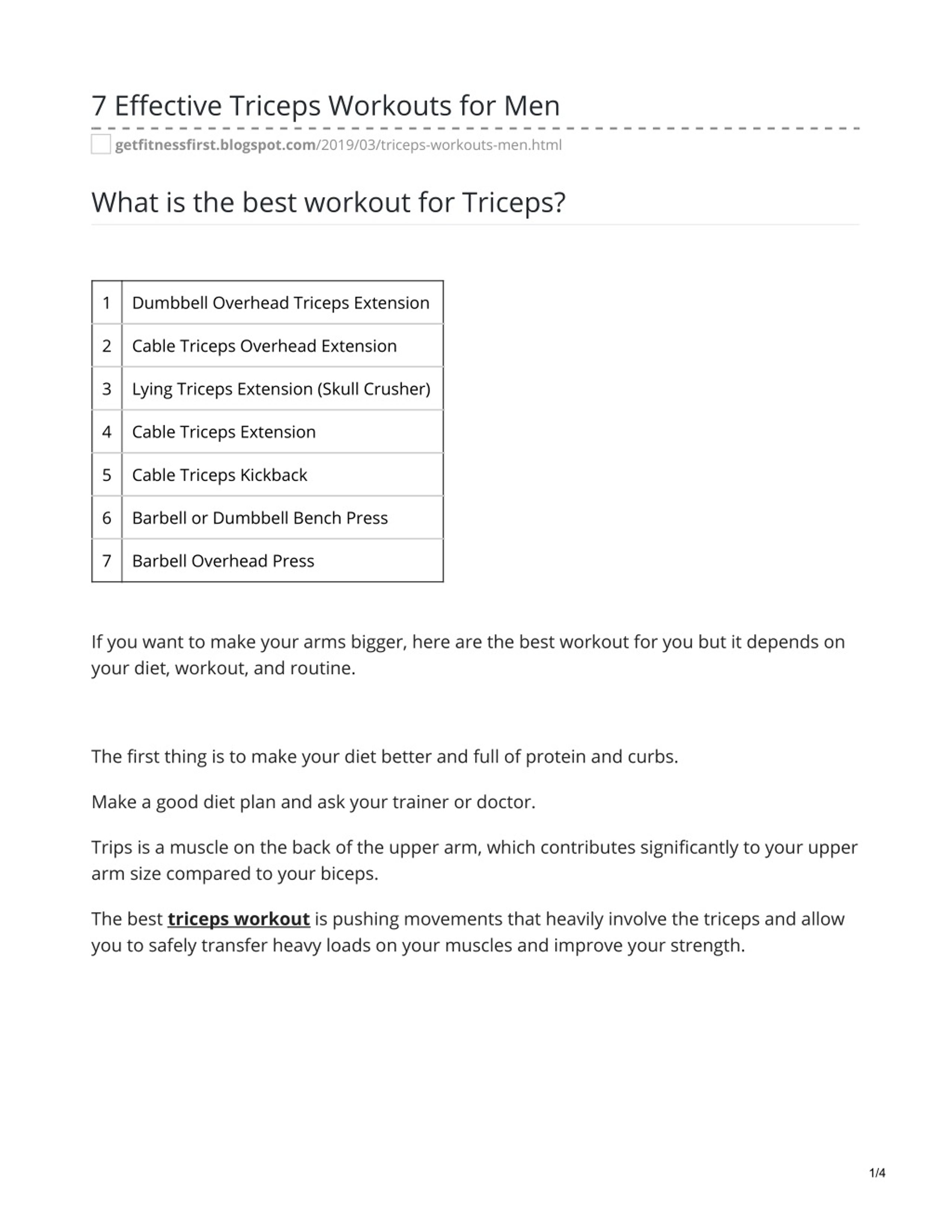 PPT - 7 Effective Triceps Workouts for Men PowerPoint Presentation ...