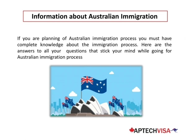 Information about Australian immigration