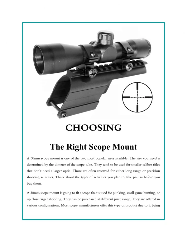 Choosing the Right Scope Mount