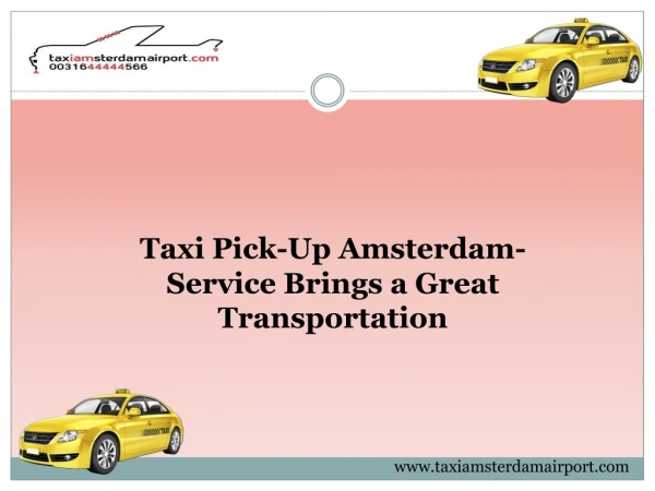 Taxi Pick-Up Amsterdam-Service Brings a Great Transportation