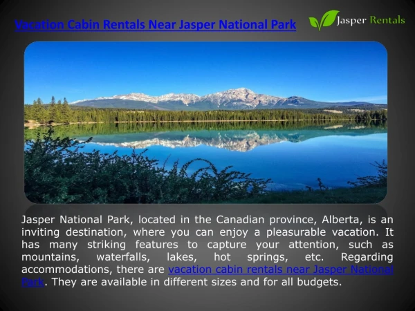 Vacation Cabin Rentals Near Jasper National Park