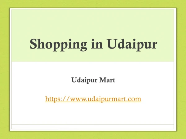 Shopping in Udaipur