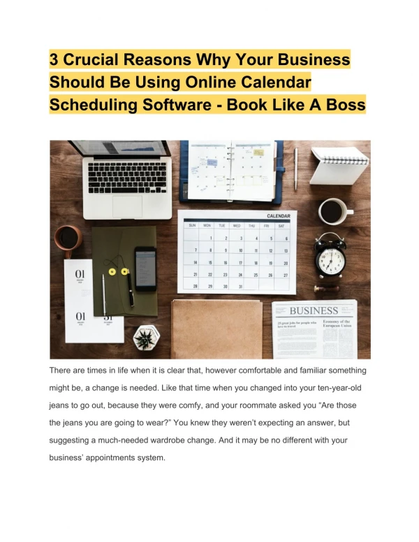 3 Crucial Reasons Why Your Business Should Be Using Online Calendar Scheduling Software - Book Like A Boss