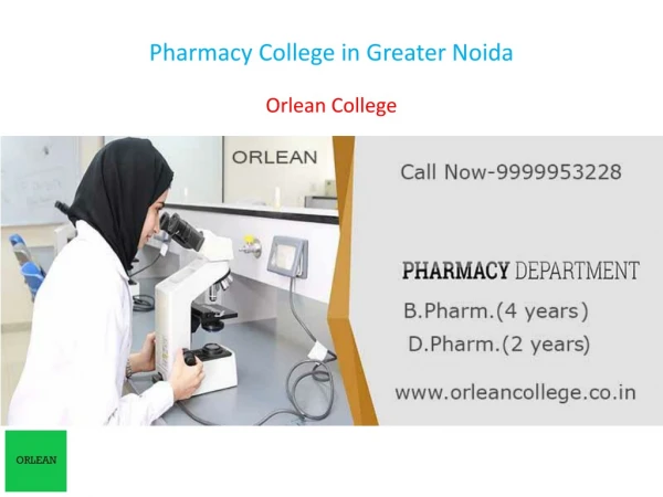 Pharmacy College in Greater Noida