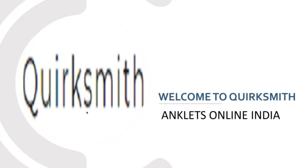 Anklets Online India - Quirksmith