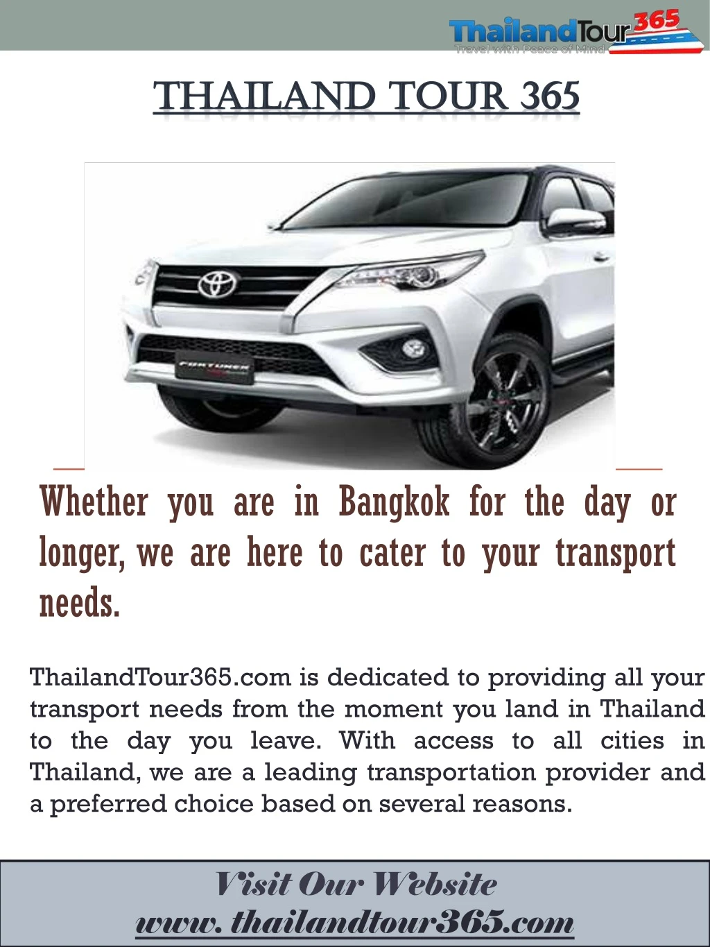 whether you are in bangkok for the day or longer