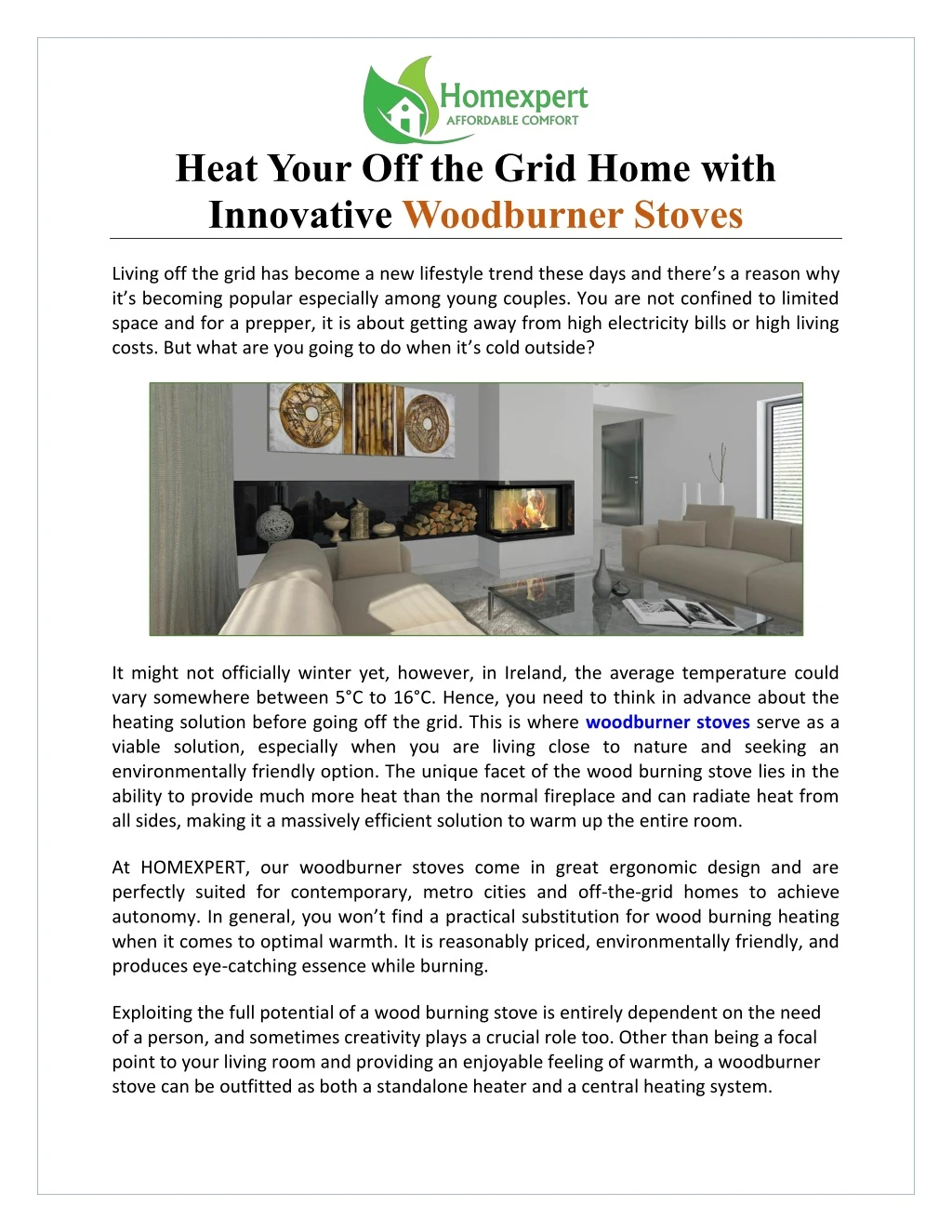 heat your off the grid home with innovative