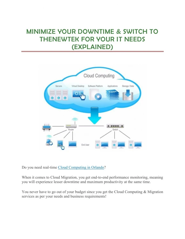 Minimize Your Downtime & Switch to TheNewTek for Your IT Needs (Explained)