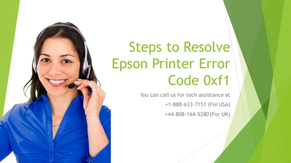 Steps to fix Epson Printer Error Code 0xf1