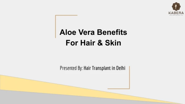 Aloe Vera Benefits For Hair & Skin