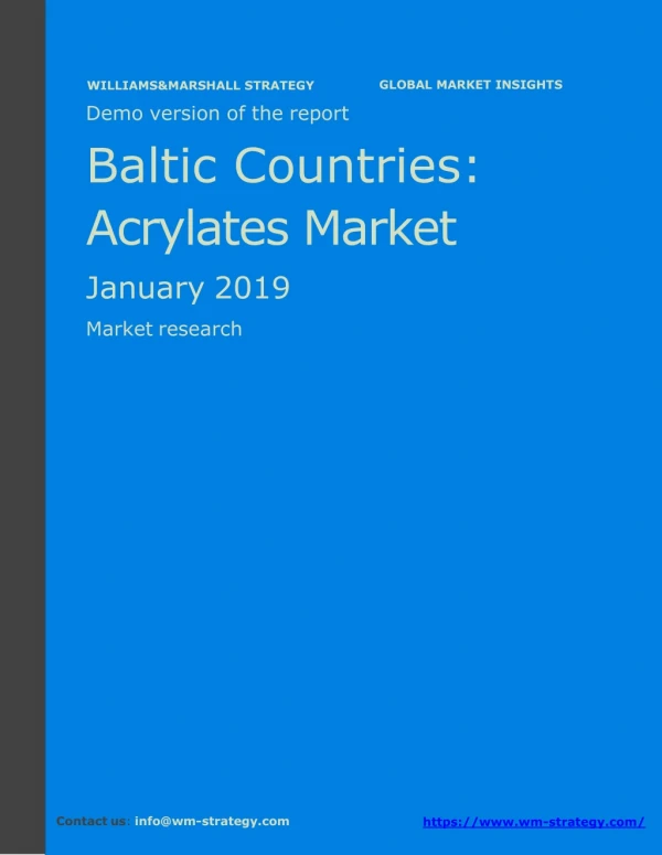 WMStrategy Demo Baltic Countries Acrylates Market January 2019