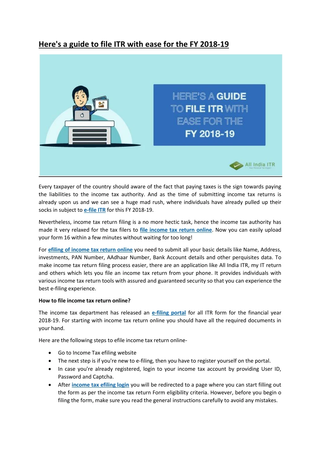 here s a guide to file itr with ease