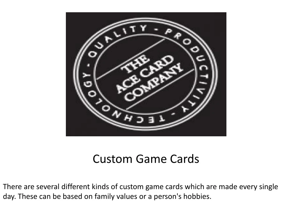 custom game cards