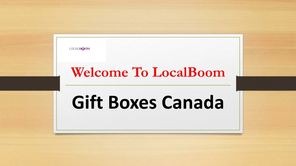 welcome to localboom