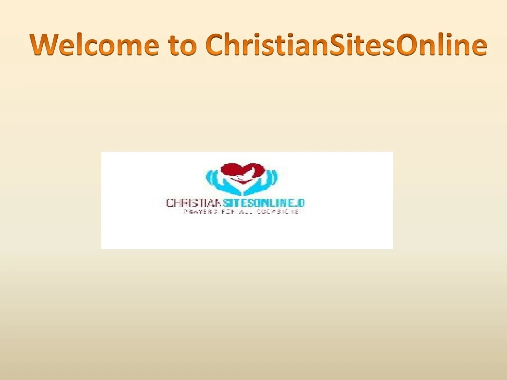 welcome to christiansitesonline