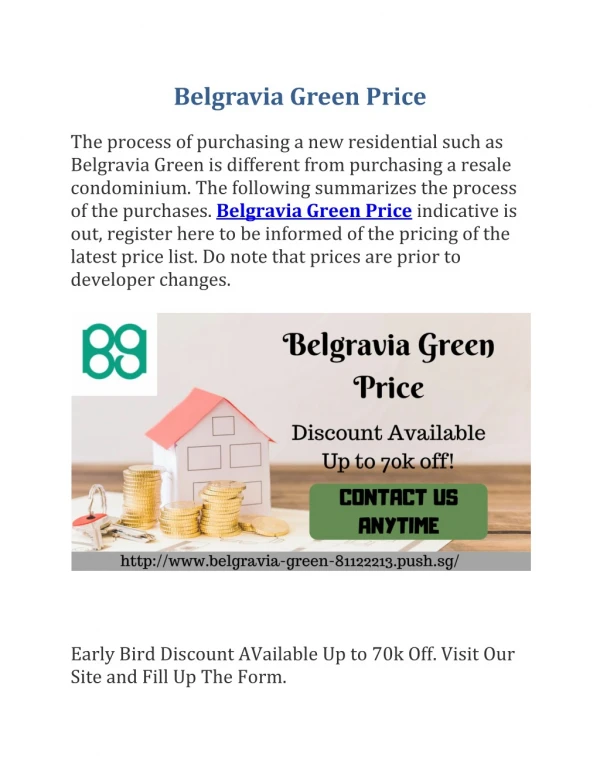 Belgravia Green Price