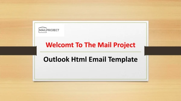 Outlook Html Email Template - Themailproject
