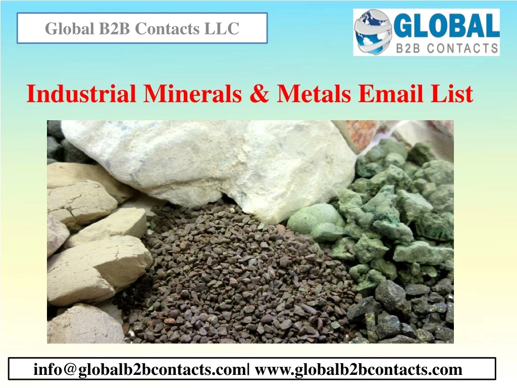 industrial minerals metals email list