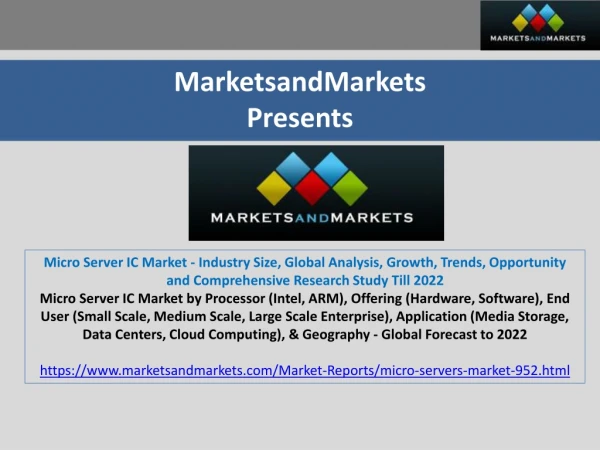 Micro Server IC Market - Industry Size, Global Analysis, Growth, Trends, Opportunity and Comprehensive Research Study Ti