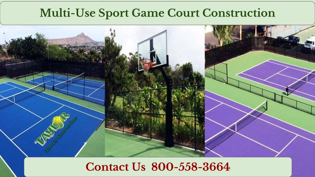 multi use sport game court construction