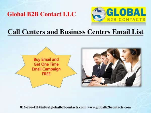 Call Centers and Business Centers Email List