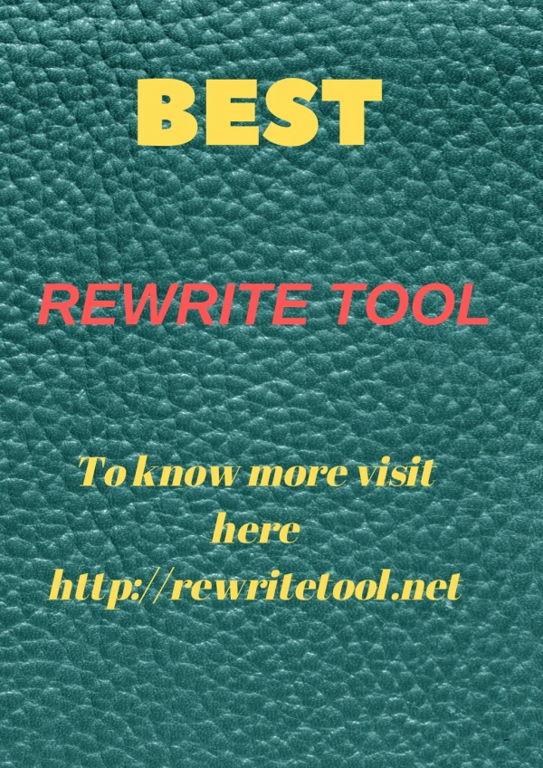 rewrite tool