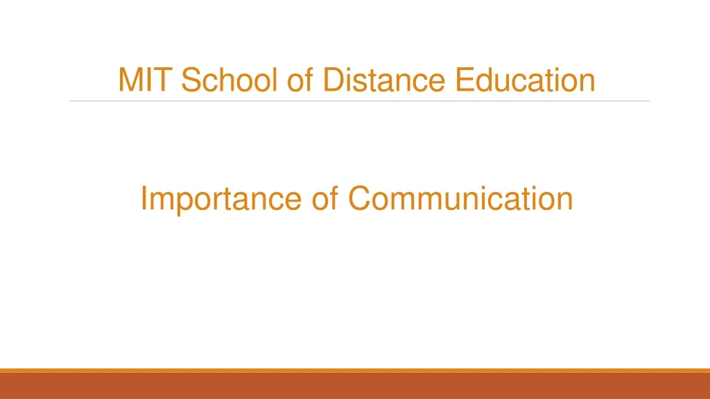 mit school of distance education