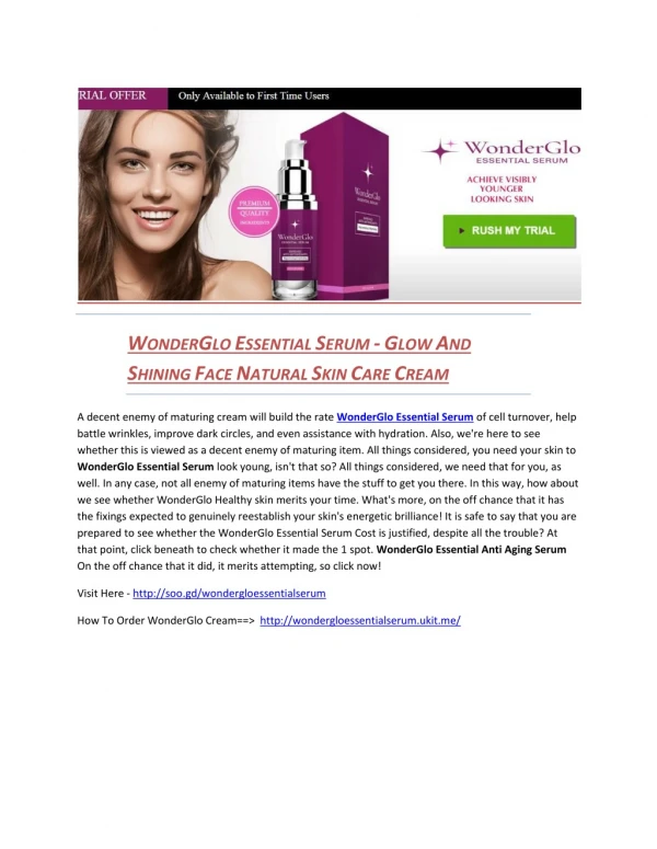 WonderGlo Essential Serum (United States) - How It Helps Boost Your Skin Wellness