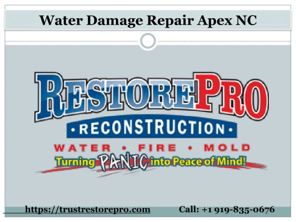 Water Damage Repair Apex North Carolina