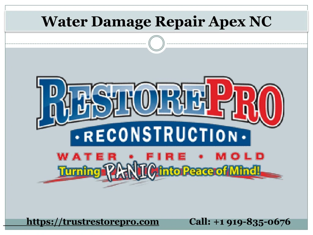 water damage repair apex nc