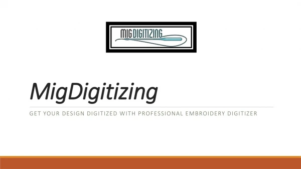 Embroidery Digitizing Services | MigDigitizing