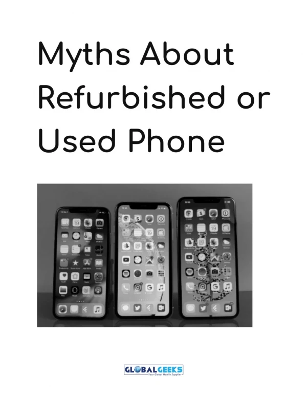Myths About Refurbished or Used Phone