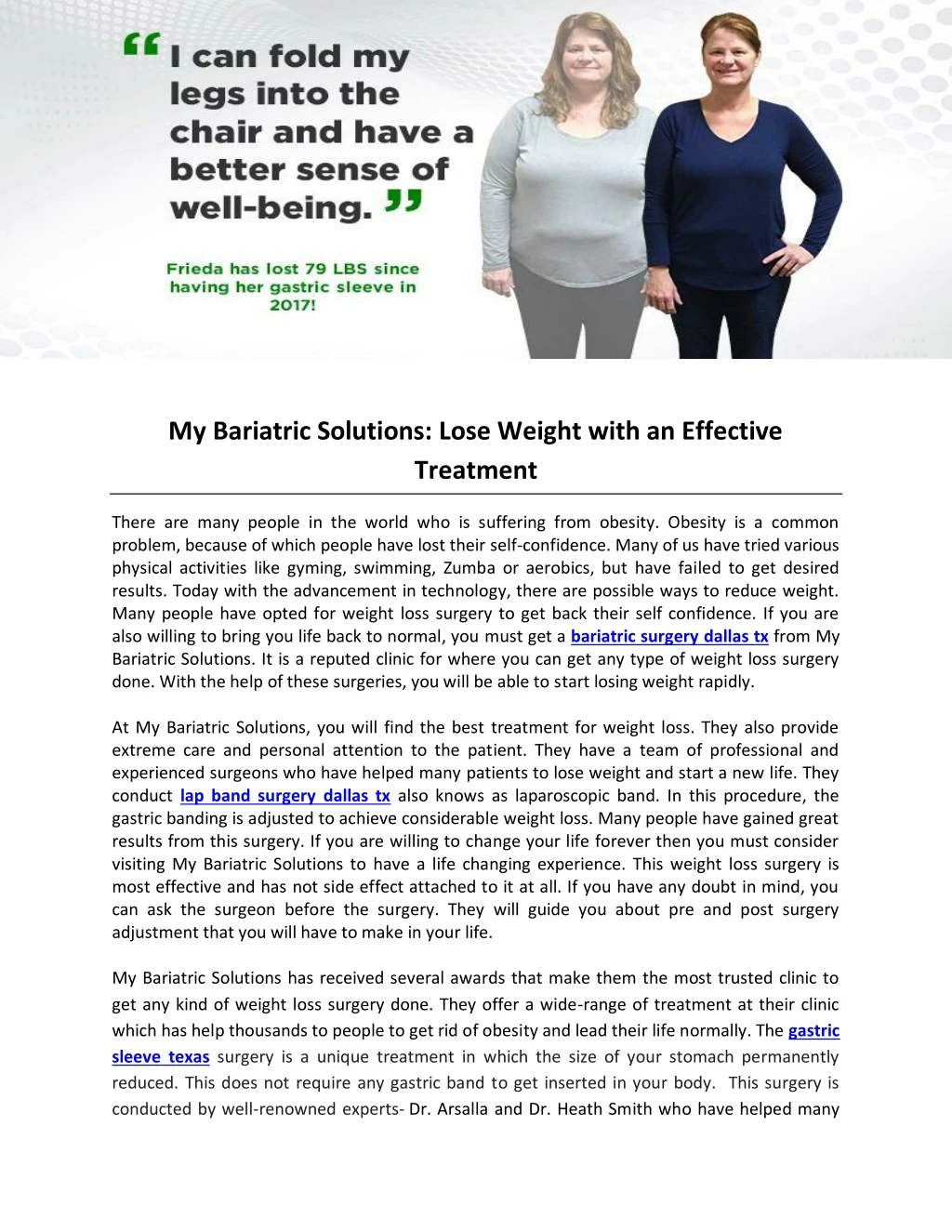 my bariatric solutions lose weight with