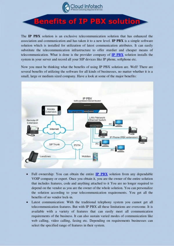 Benefits of ip pbx solution